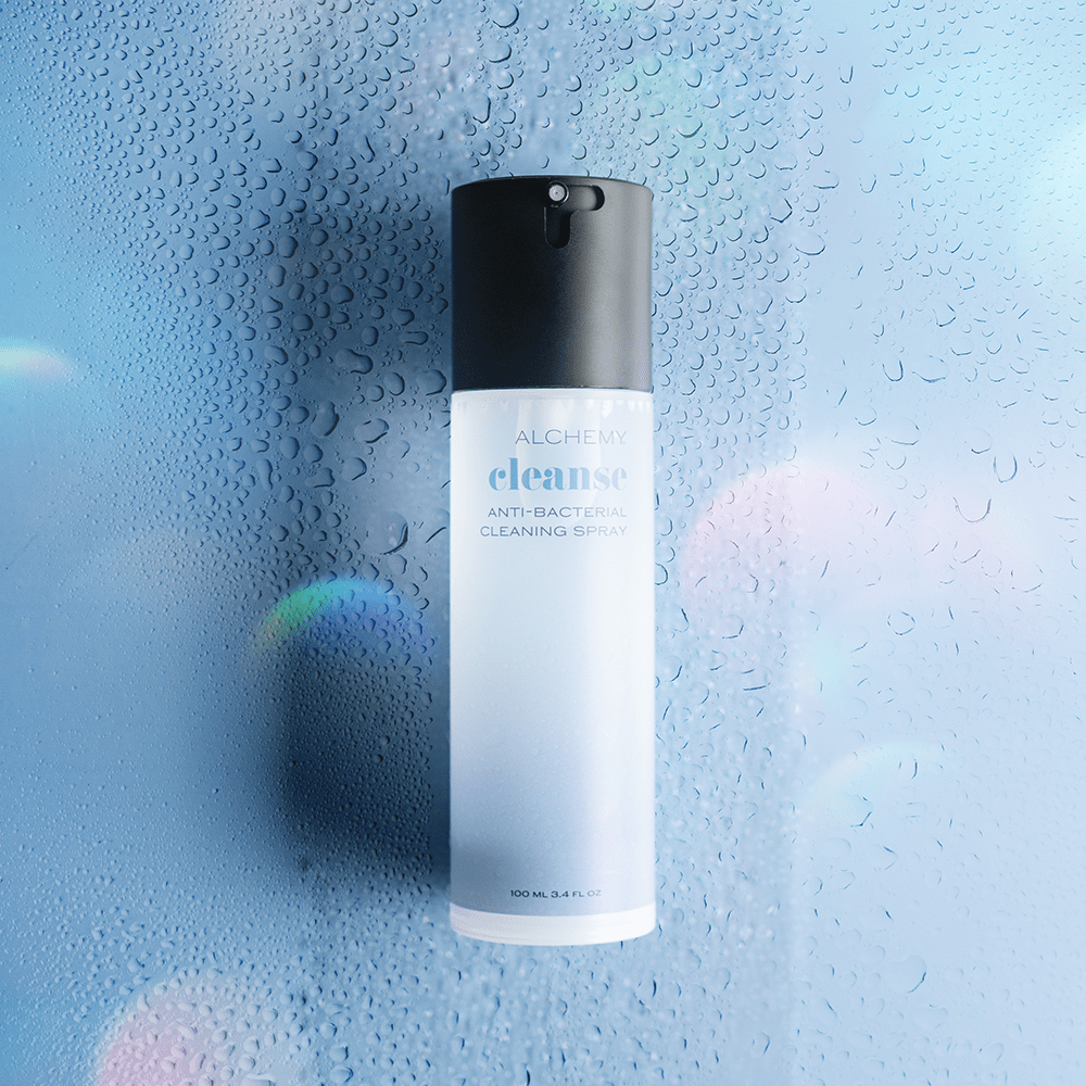 Alchemy Cleanse Antibacterial Toy Cleaner with prism effect and liquid droplets