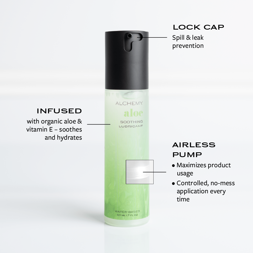 Alchemy Aloe: Hydrating Water-Based Personal Lubricant product features