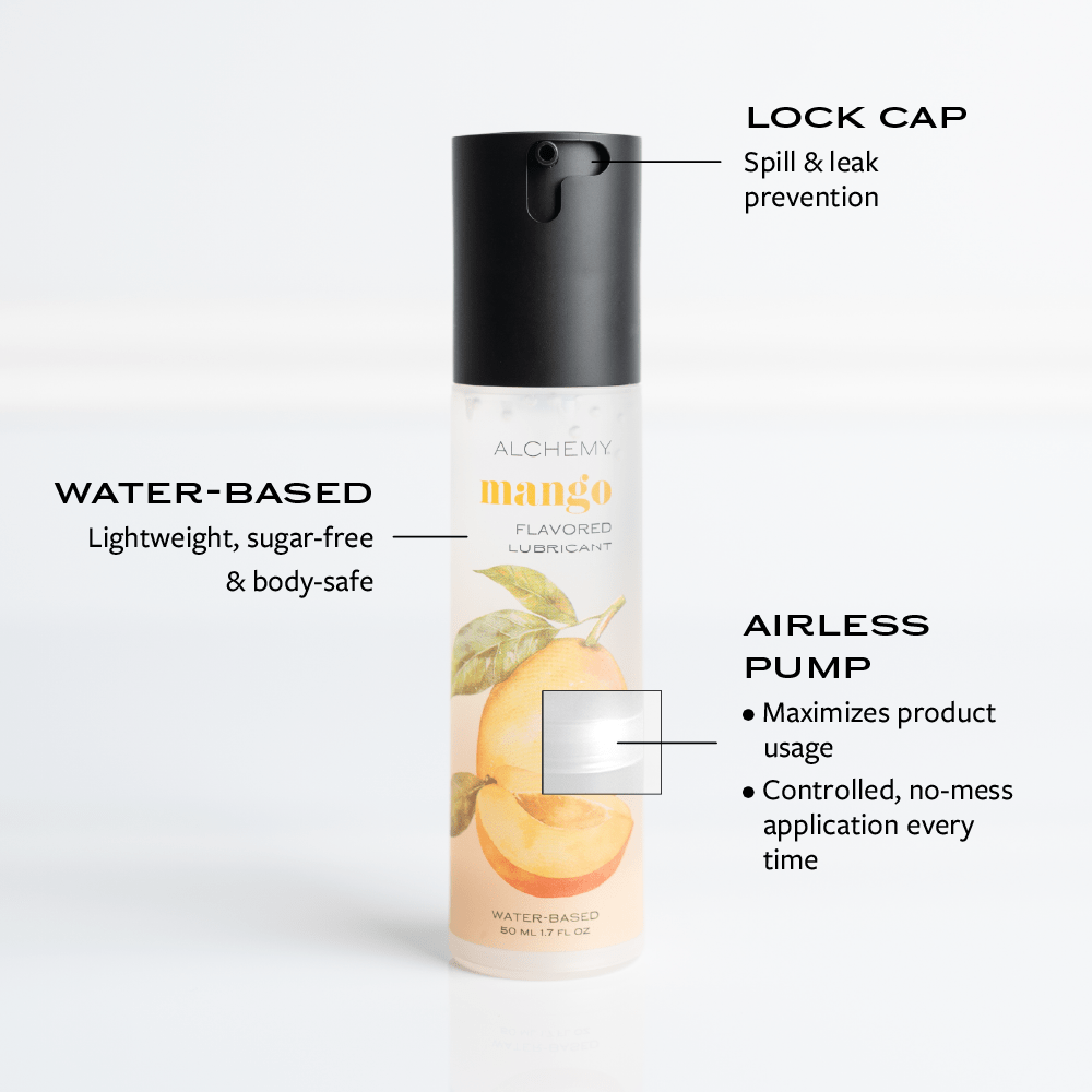 Alchemy Indulge: Mango Flavored Personal Lubricant product features