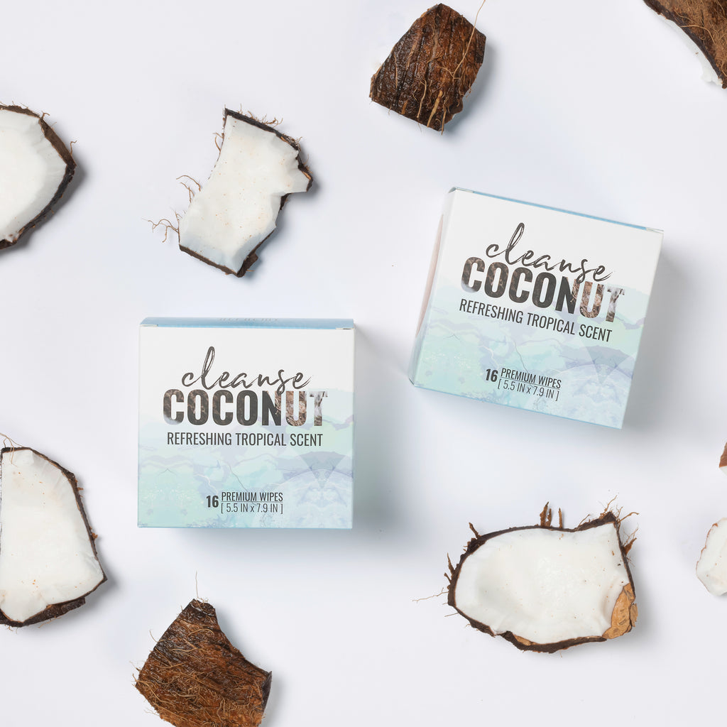 Cleanse by Alchemy® Refreshing Coconut Body Wipe  with Real Coconuts