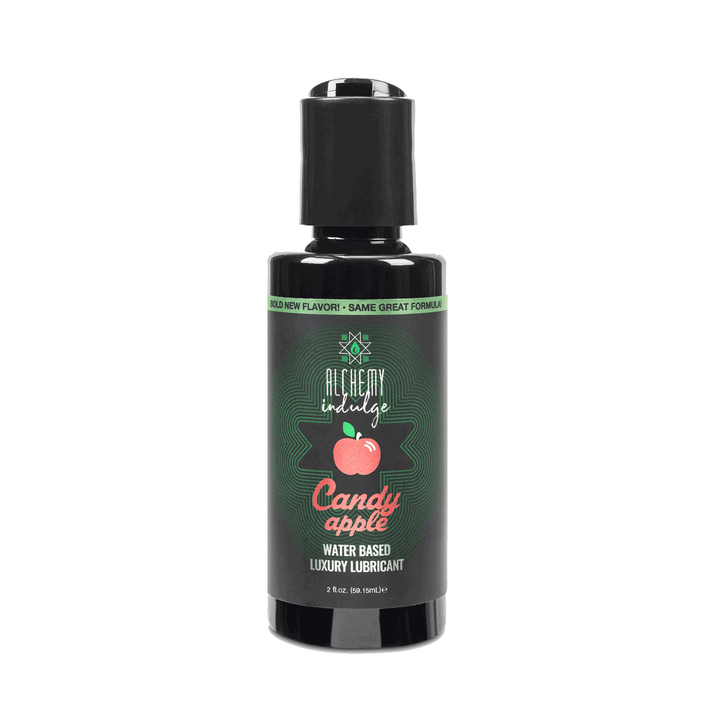 Alchemy® Indulge Candy Apple Water-Based Lubricant 2oz Rotating GIF