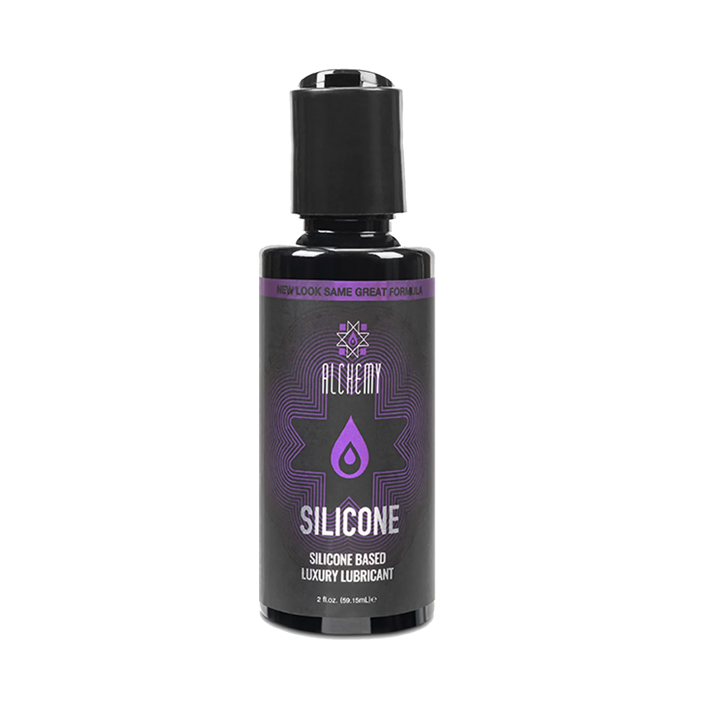 Alchemy® Silicone-Based Lubricant 2oz with Transparent Background